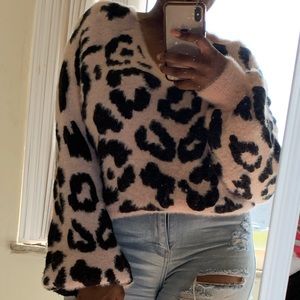 Fleece Bell-sleeve Sweater